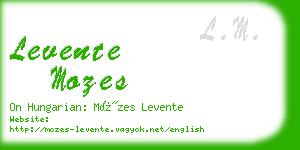 levente mozes business card